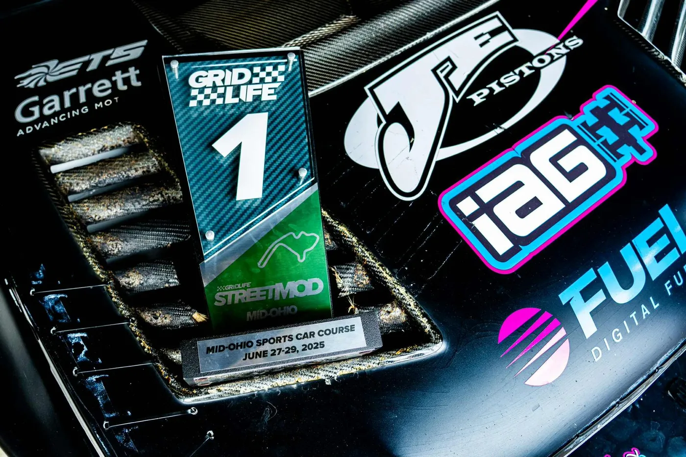 Grid Life #1 trophy at Mid-Ohio